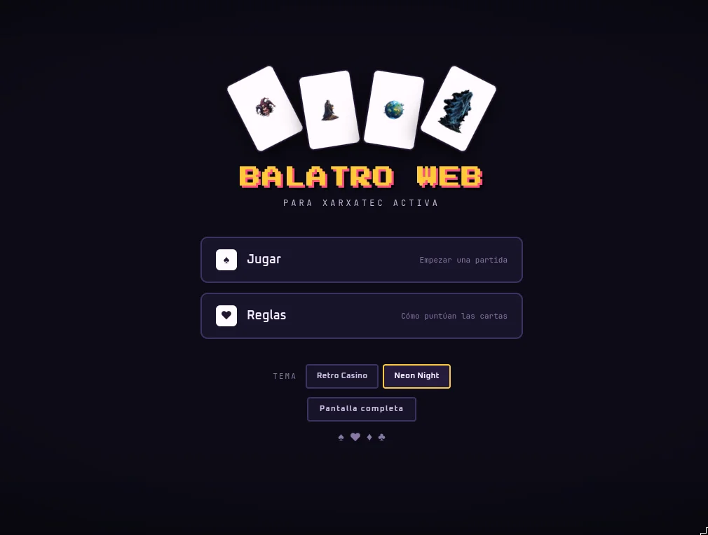 Captura de Balatro Web Clone