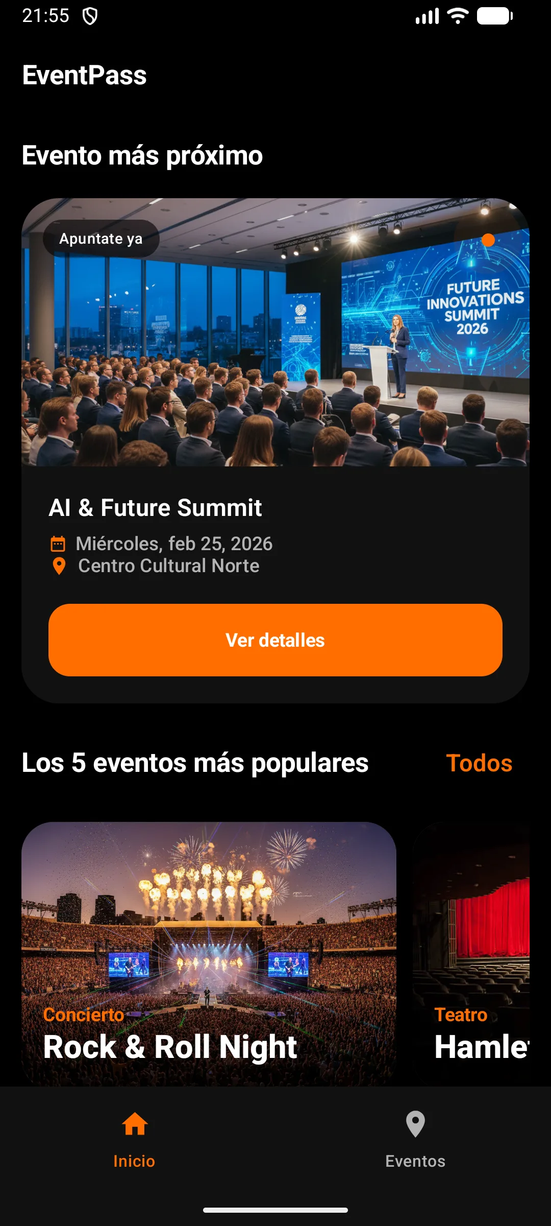 Pantalla 11 de EventPass