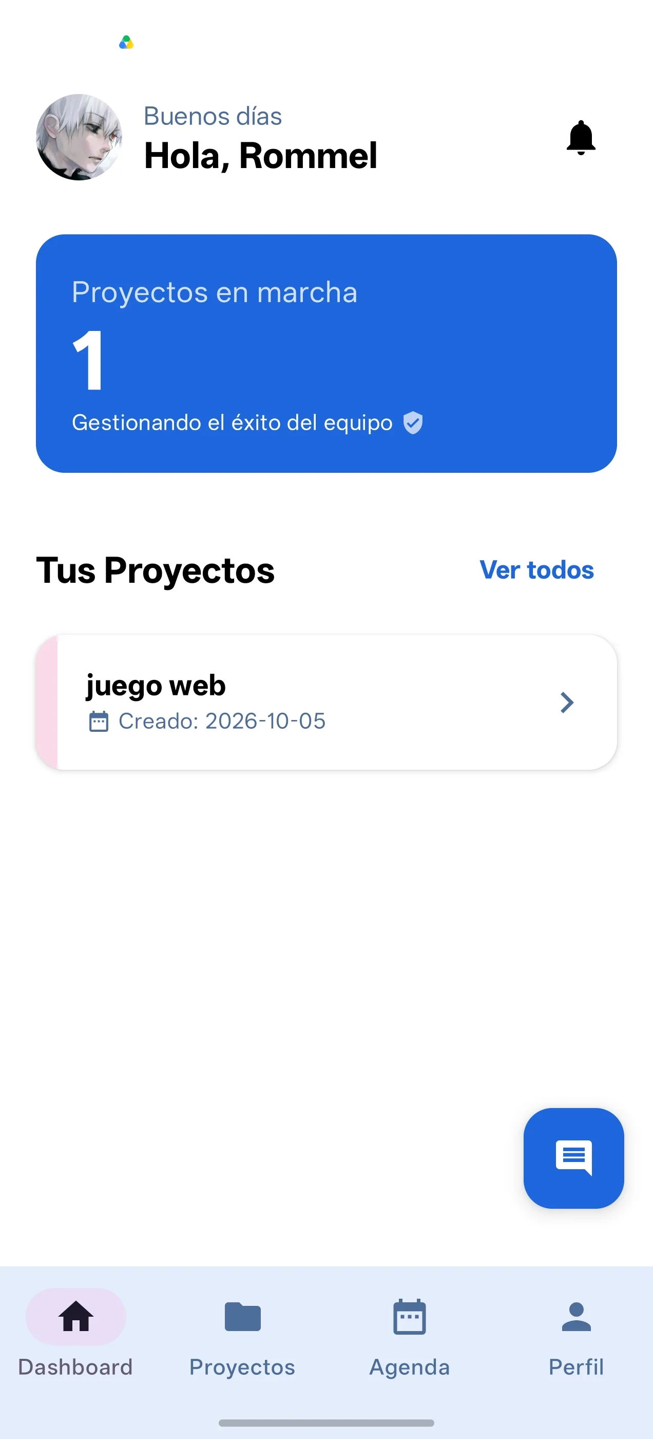 Pantalla 1 de Project Manager